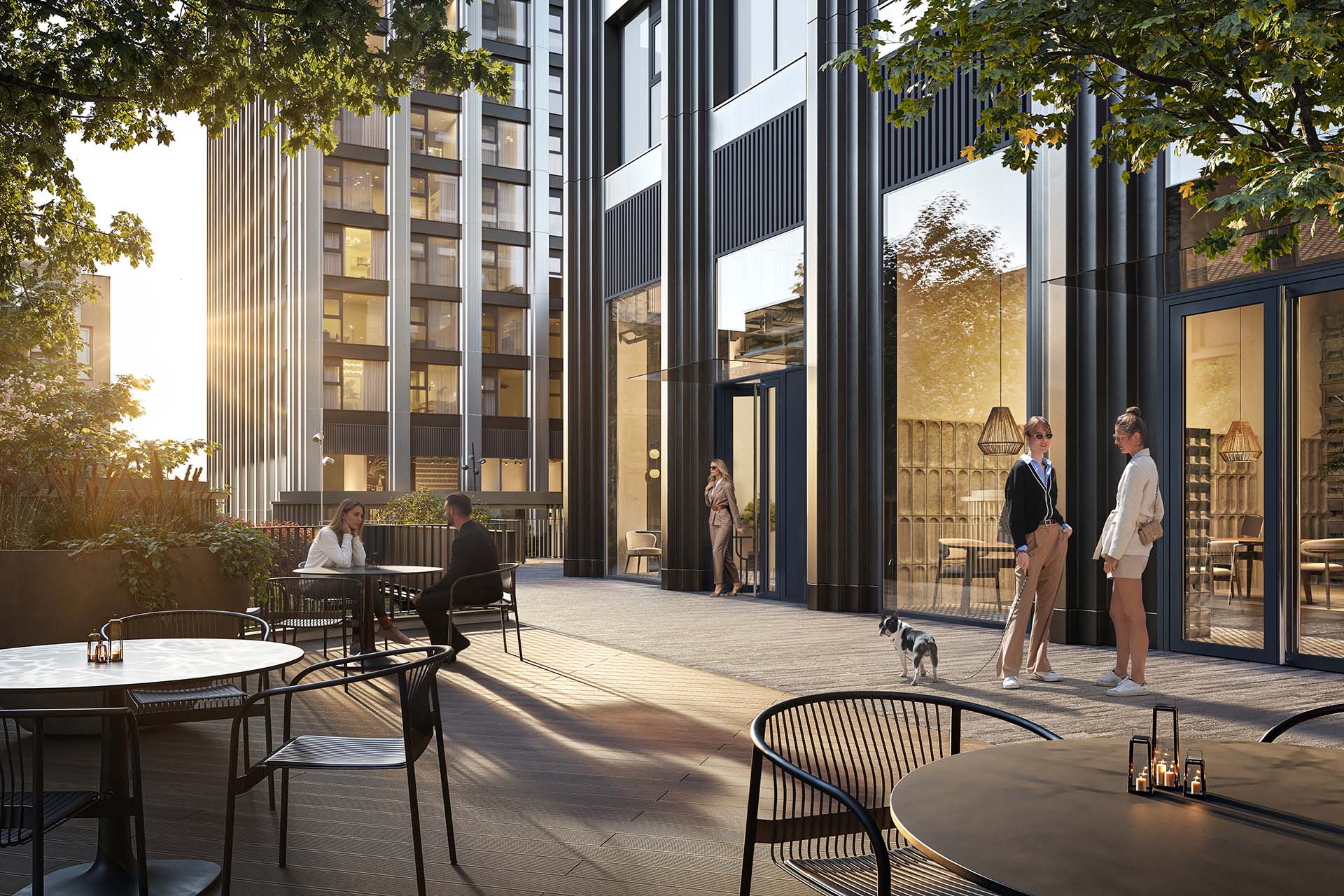 Set project thumbnail — exterior 3D render of Vereyskaya residential building